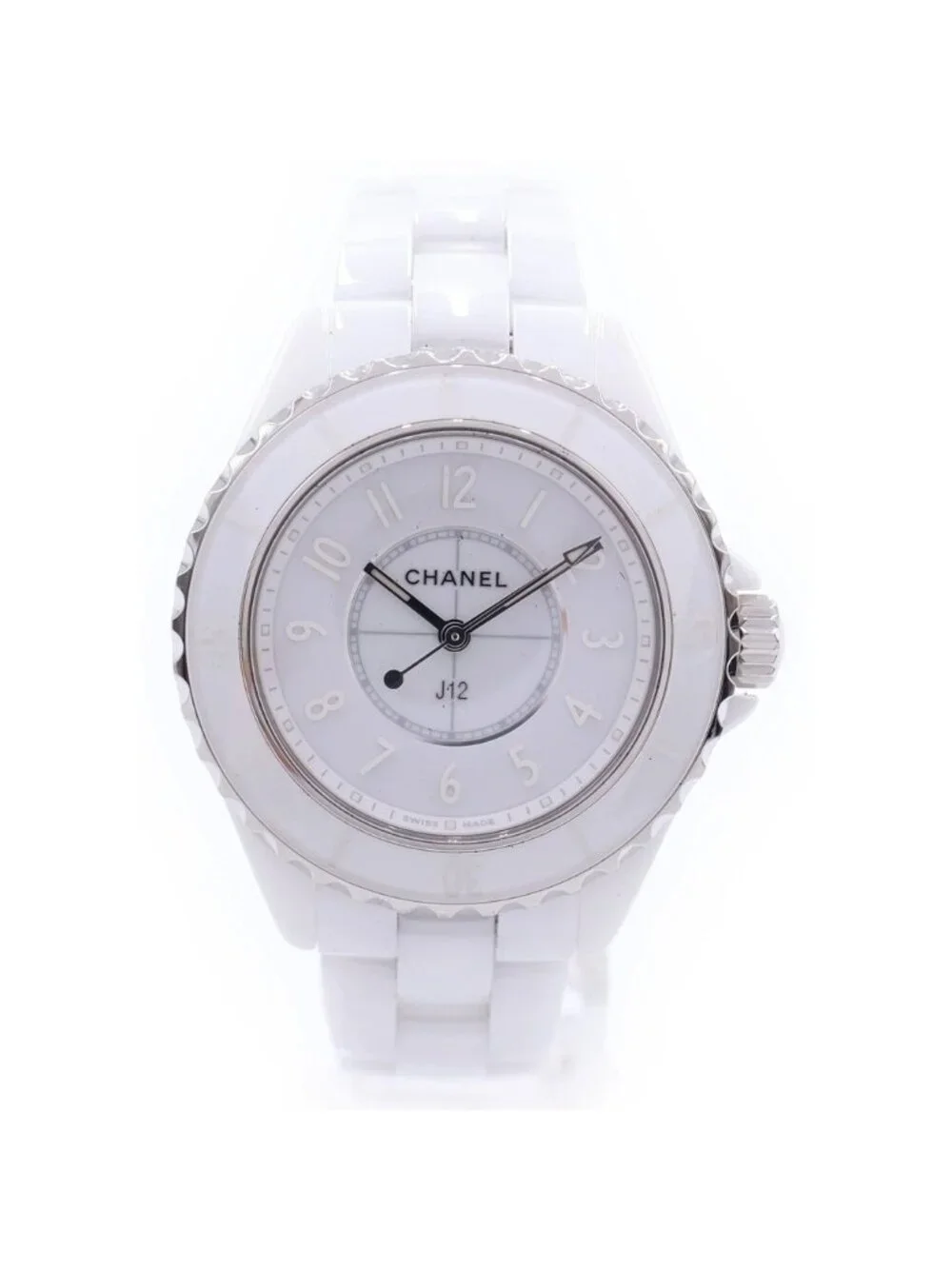 Chanel Phantom White Dial Cexss Quartz Ceramic Stainless Steel Watch